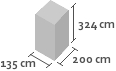 135cm x 200cm x 324cm(h)