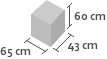 65cm x 43cm x 60cm(h)