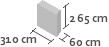 310cm x 60cm x 265cm(h)