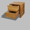Comodino Melua: Comodino aperto.